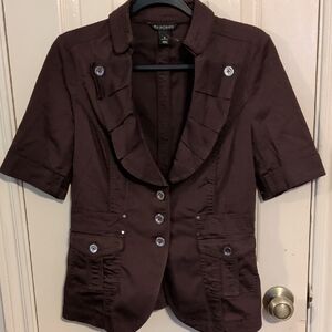 White House|Black Market Dark Brown Utility Jacket